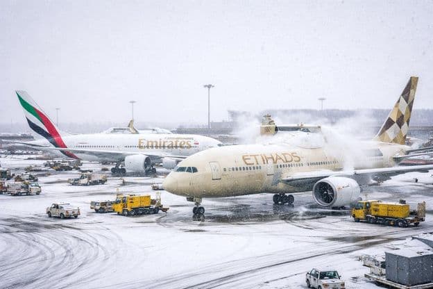 Caos aéreo devido a tempestade de inverno