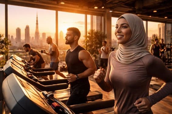 Treino na Hora Dourada em Dubai