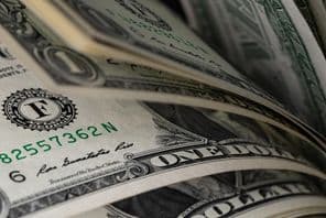 A nota de um dólar americano