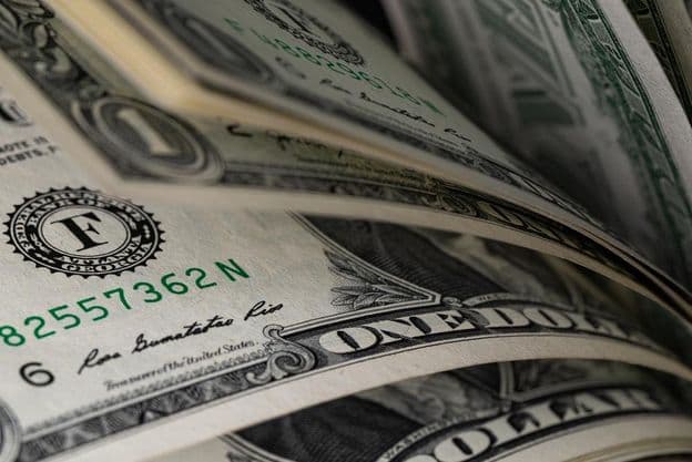 A nota de um dólar americano