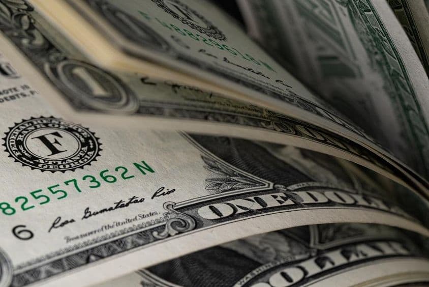 A nota de um dólar americano