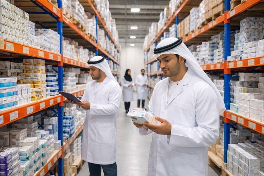 armazém de reservas farmacêuticas nos EAU