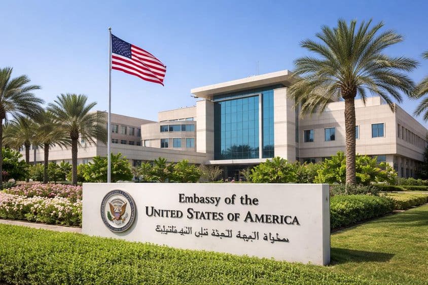 Aviso de segurança da Embaixada Americana