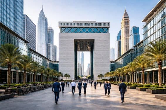 Vida no distrito financeiro de Dubai