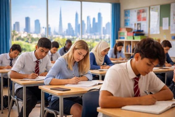 Estudantes em uma sala de aula