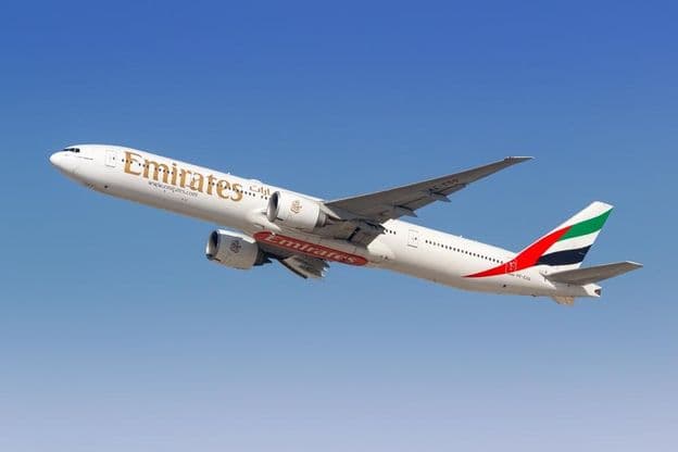 Avião Boeing 777-300ER da Emirates.