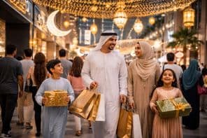 Atmosfera de compras para o Eid em Dubai.