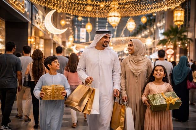 Atmosfera de compras para o Eid em Dubai.