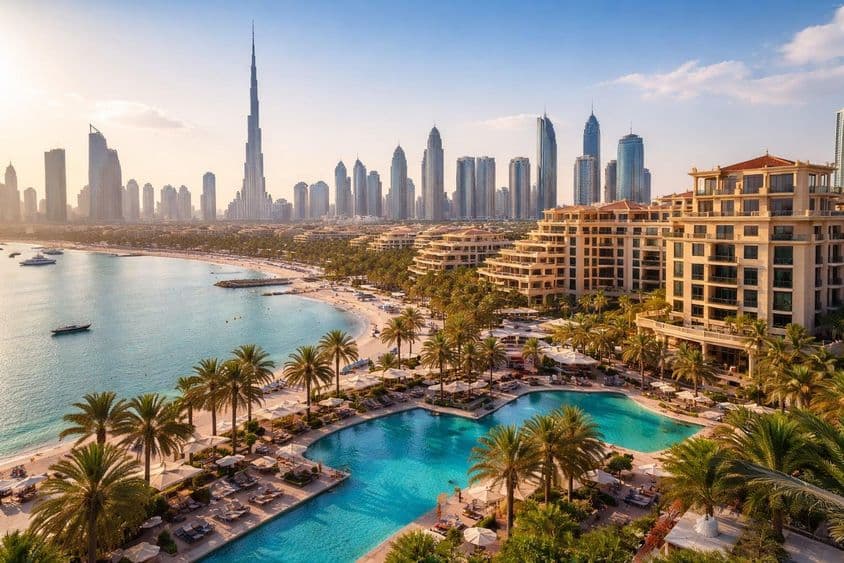 Horizonte de hotéis de luxo em Dubai