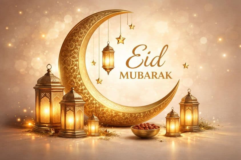 Lanterna de lua crescente dourada em festividade