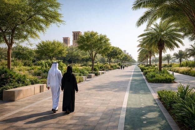 Promenade para pedestres em Al Ras
