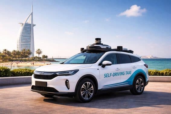 Táxi autônomo em Dubai