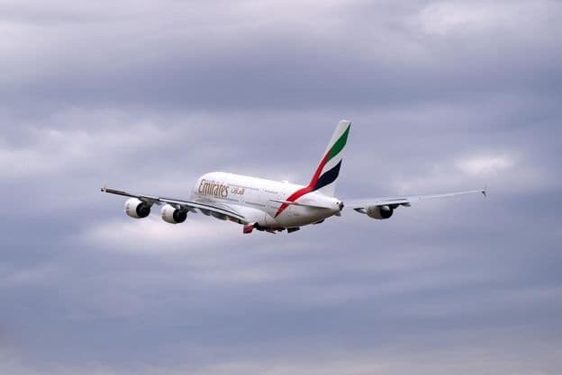 O Airbus A380 da Emirates