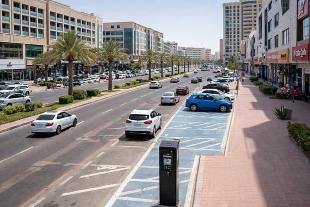 Sistema de estacionamento em Abu Dhabi