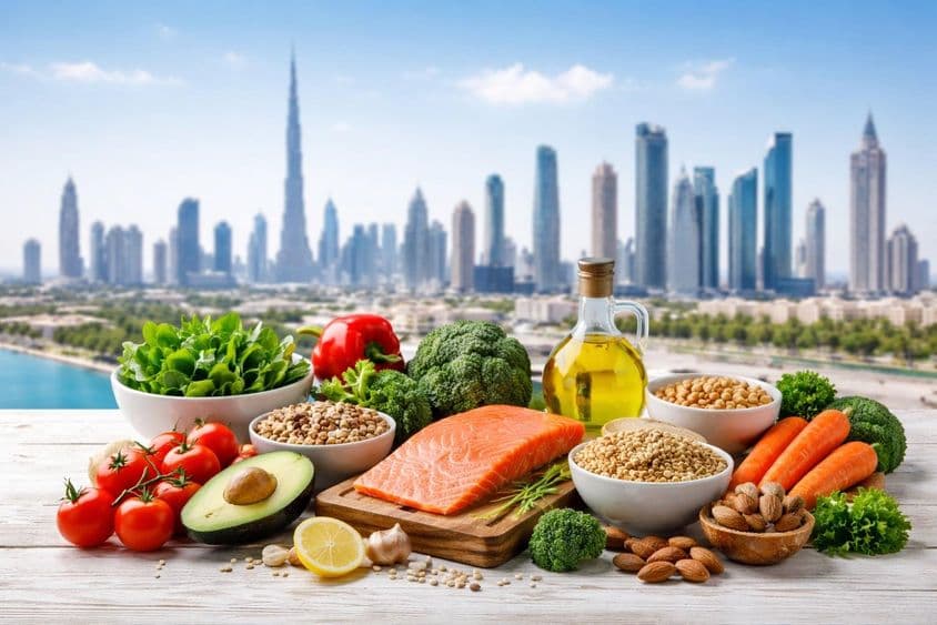 Alimentos saudáveis em Dubai