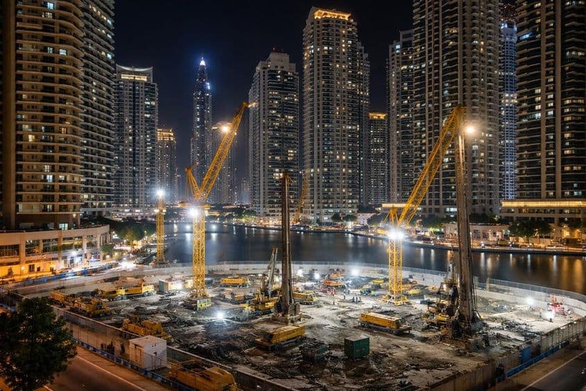Ruído noturno em Dubai