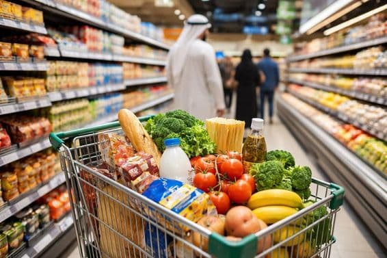 Carrinho de supermercado para compras diárias