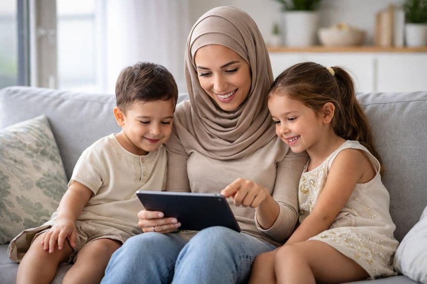 Momento digital em família