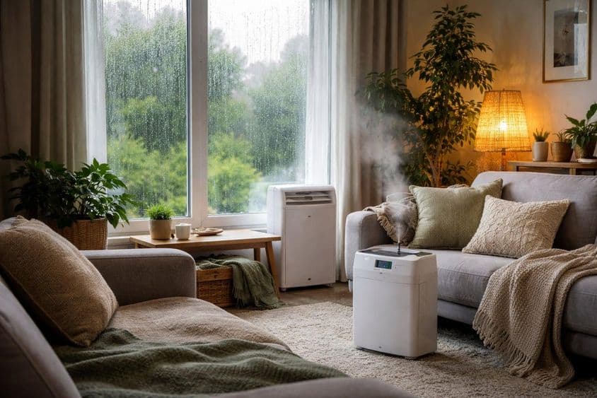 Casa úmida após a chuva