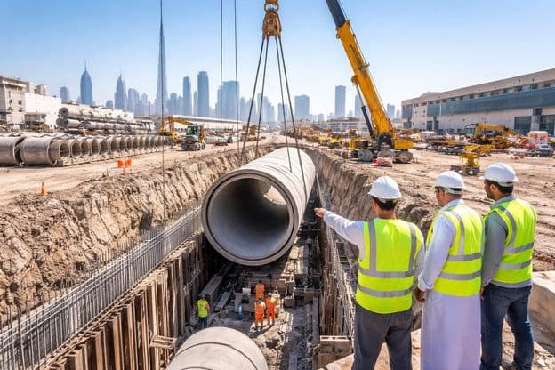 Desenvolvimento de drenagem em Al Quoz