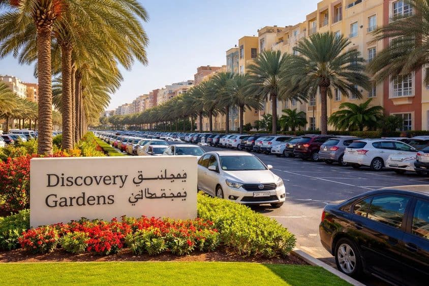 Sistema de estacionamento em Discovery Gardens