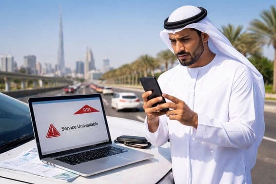 Falha no sistema RTA no transporte de Dubai