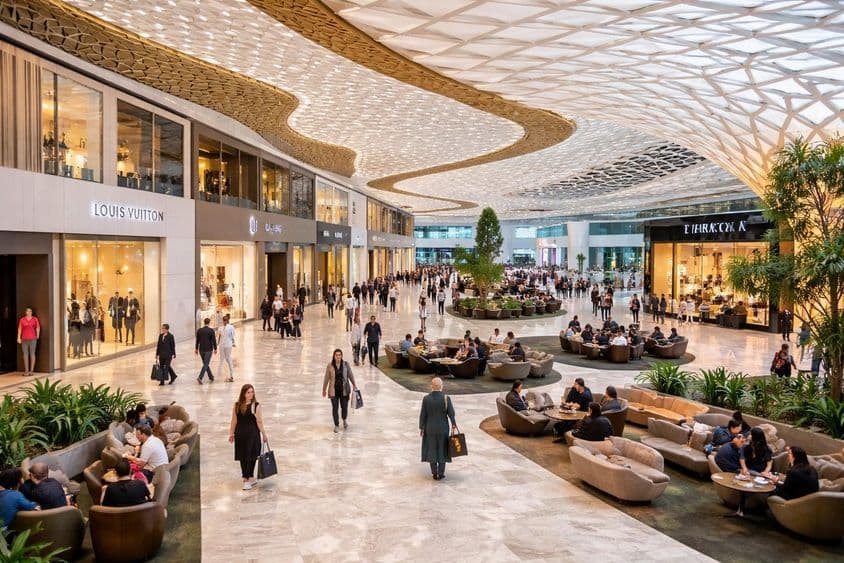 Experiência de compras no aeroporto