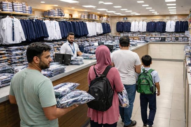 Compras de uniformes de volta às aulas em Dubai