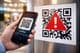 perigo de golpe com código QR