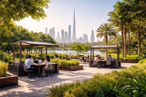 Trabalho em parque estilo Dubai