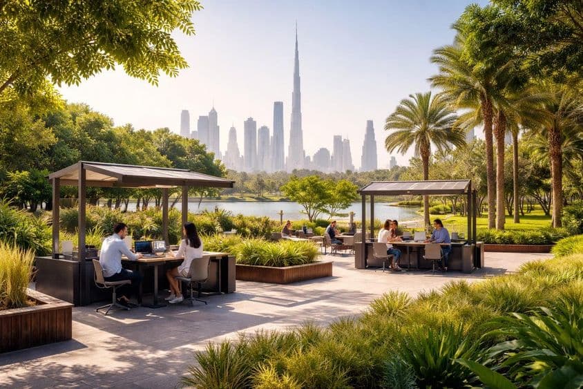 Trabalho em parque estilo Dubai