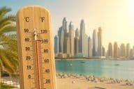 Calor extremo na praia de Dubai