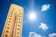 Calor extremo com termômetro