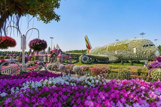Sonho de avião coberto de flores
