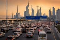 Trânsito em retorno em Dubai