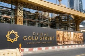 Rua do Ouro de Dubai está em construção