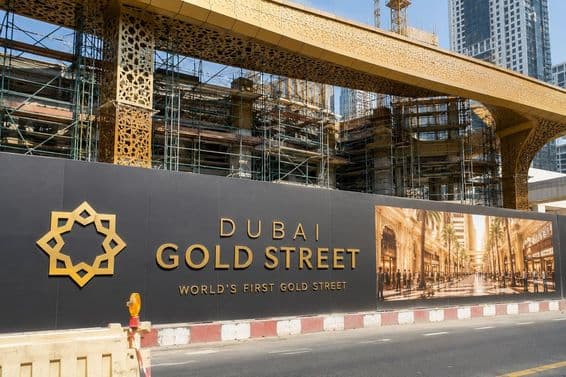 Rua do Ouro de Dubai está em construção