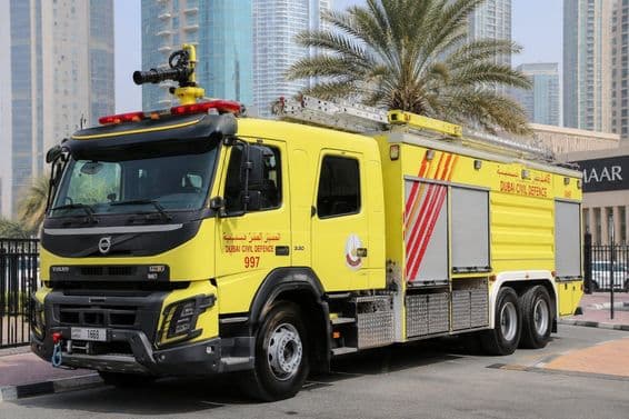 Bombeiros de Dubai em prontidão