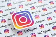 Logotipo do Instagram impresso em papel