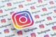 Logotipo do Instagram impresso em papel