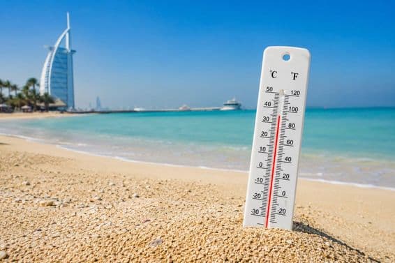 Aviso de Calor Costeiro em Dubai