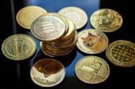 Criptomoeda Solana dourada