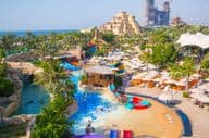 Vista do Aquaventure Waterpark e da Torre de Netuno