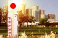 Termômetro mostrando alta temperatura
