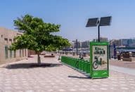 Estação de aluguel de bicicletas da Careem no distrito de Al Shindagha